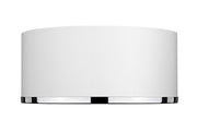 Arlo 2 Light 12.25" Flush Mount in Matte White + Chrome