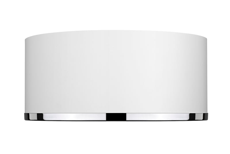 Arlo 2 Light 12.25" Flush Mount in Matte White + Chrome