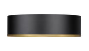 Arlo 4 Light 20.25" Flush Mount in Matte Black + Rubbed Brass