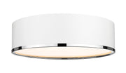 Arlo 4 Light 20.25" Flush Mount in Matte White + Chrome