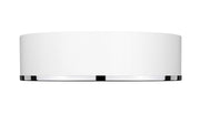 Arlo 4 Light 20.25" Flush Mount in Matte White + Chrome