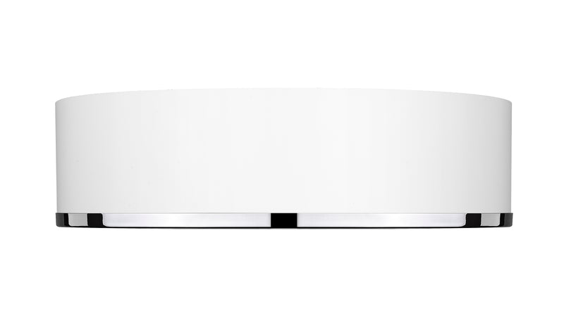 Arlo 4 Light 20.25" Flush Mount in Matte White + Chrome