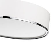 Arlo 4 Light 20.25" Flush Mount in Matte White + Chrome