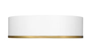 Arlo 4 Light 20.25" Flush Mount in Matte White + Rubbed Brass