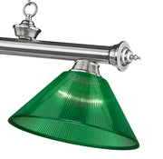 Cordon 3 Light 57.25" Billiard, Acrylic Shades (ARC) in Brushed Nickel