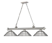 Cordon 3 Light 58" Billiard, Metal Shades (ST) in Brushed Nickel
