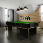 Cordon 3 Light 58" Billiard, Metal Shades (ST) in Brushed Nickel in a room setting