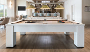 Cordon 3 Light 58" Billiard, Metal Shades (ST) in Brushed Nickel in a room setting