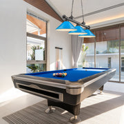 Cordon 3 Light 58" Billiard, Metal Shades (M) in Bronze Plate in a room setting