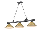 Cordon 3 Light 57.25" Billiard, Metal Shades