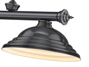 Cordon 3 Light 58" Billiard, Metal Shades (ST) in Bronze Plate