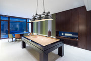 Cordon 3 Light 58" Billiard, Metal Shades (ST) in Bronze Plate in a room setting