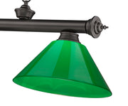 Cordon 3 Light 57.25" Billiard, Plastic Shades in Bronze