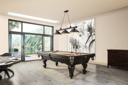 Cordon 3 Light 58" Billiard, Metal Shades (ST) in Bronze in a room setting