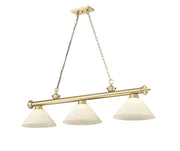 Cordon 3 Light 57.25" Billiard, Glass Shades (A)