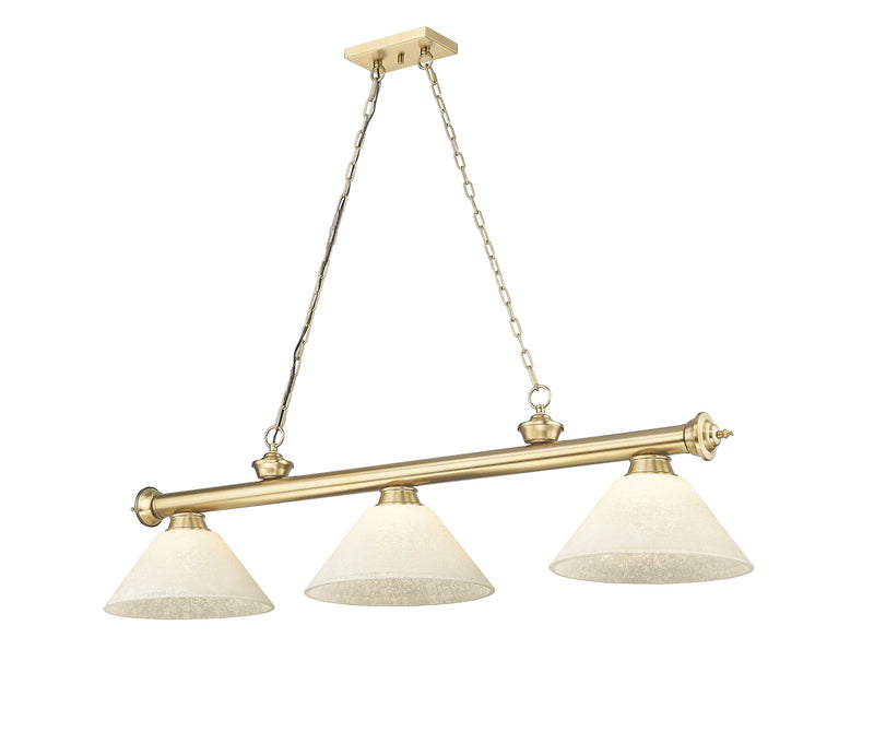 Cordon 3 Light 57.25" Billiard, Glass Shades (A)