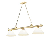 Cordon 3 Light 57.25" Billiard, Glass Shades (A)
