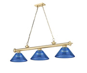 Cordon 3 Light 57.25" Billiard, Acrylic Shades (ARC)