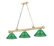 Cordon 3 Light 57.25" Billiard, Acrylic Shades (ARC)