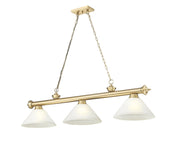 Cordon 3 Light 57.25" Billiard, Glass Shades (A)