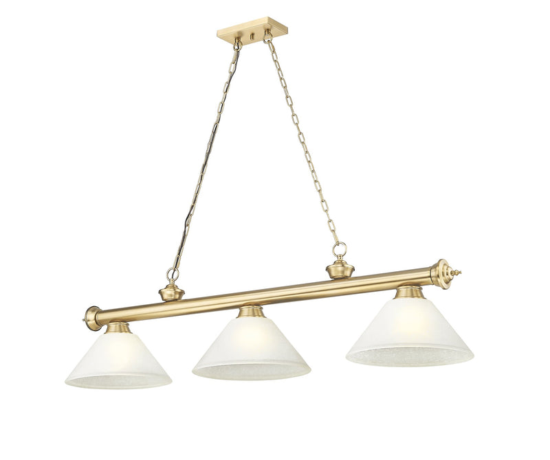 Cordon 3 Light 57.25" Billiard, Glass Shades (A)