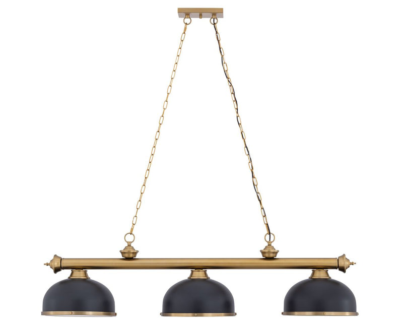 Cordon 3 Light 55.25" Billiard, Dome Shades