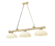 Cordon 3 Light 57.25" Billiard, Glass Shades (D)