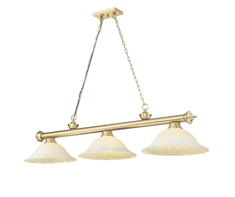 Cordon 3 Light 58" Billiard, Glass Shades