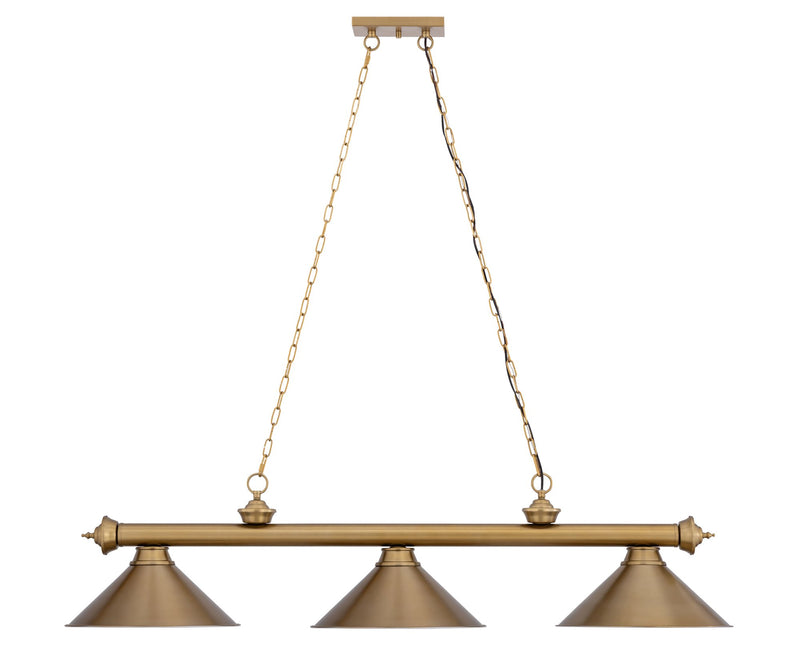 Cordon 3 Light 57.25" Billiard, Metal Shades