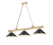 Cordon 3 Light 57.25" Billiard, Metal Shades