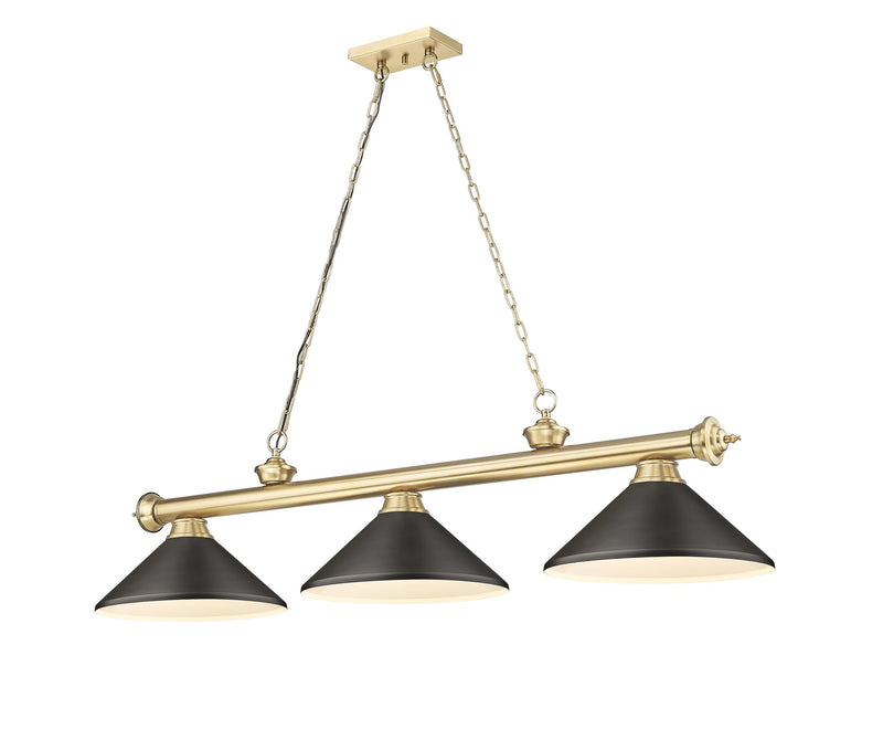 Cordon 3 Light 58" Billiard, Metal Shades (M)