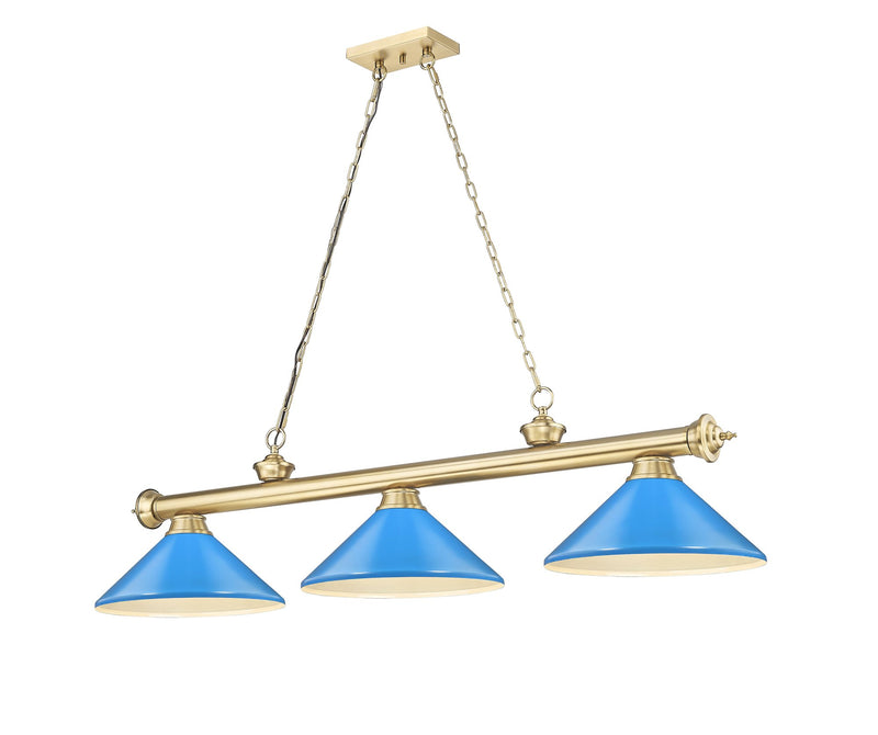 Cordon 3 Light 58" Billiard, Metal Shades (M)