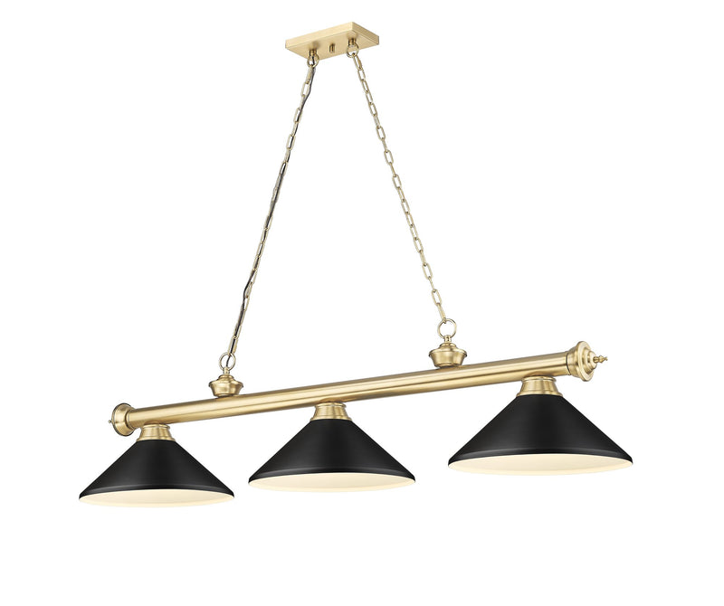 Cordon 3 Light 58" Billiard, Metal Shades (M)