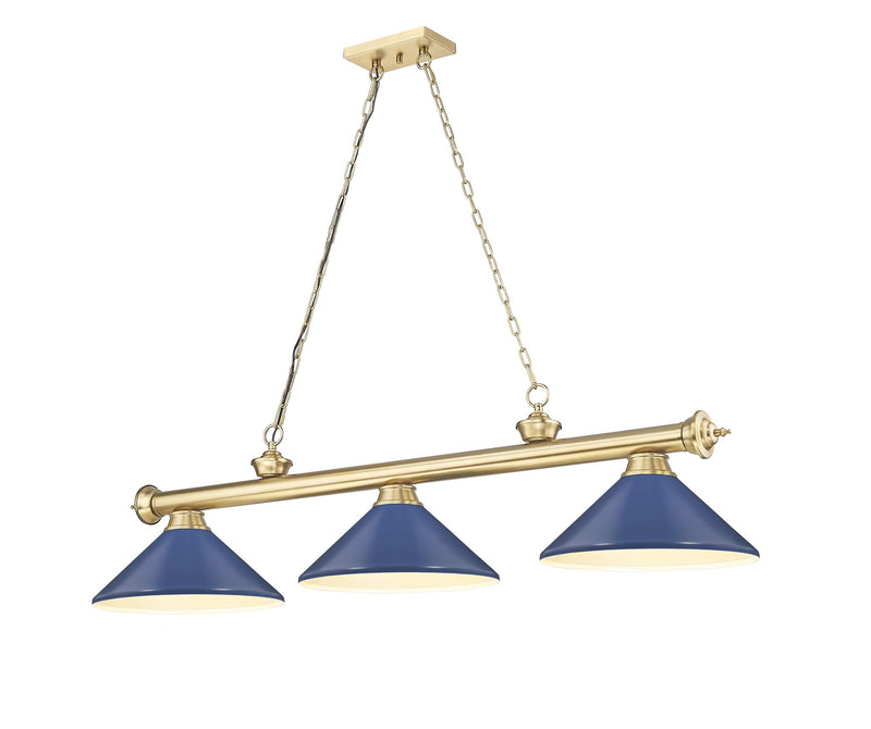 Cordon 3 Light 58" Billiard, Metal Shades (M)
