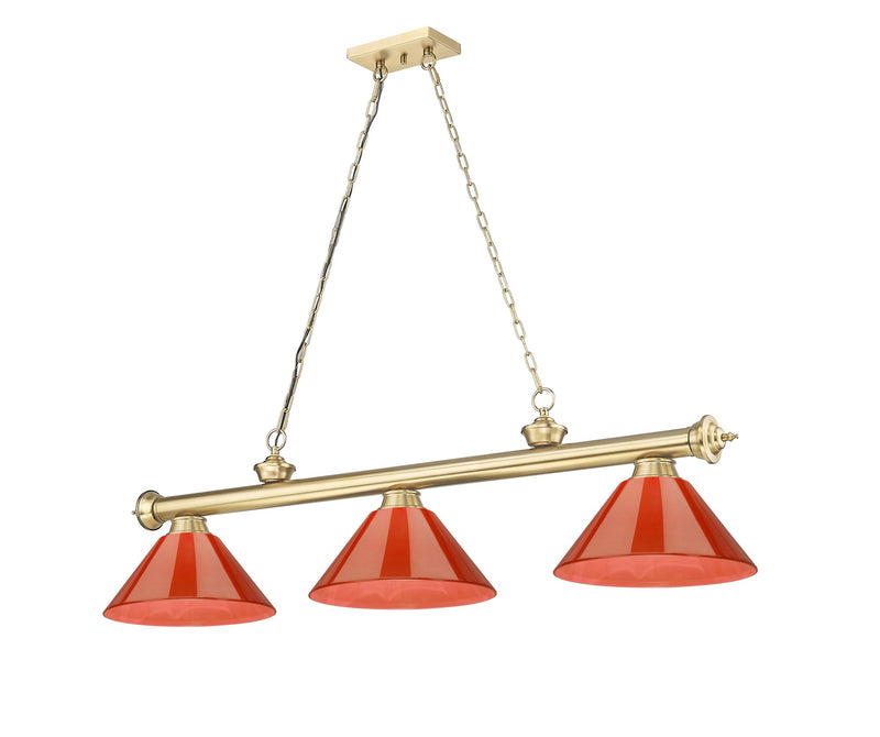 Cordon 3 Light 57.25" Billiard, Plastic Shades