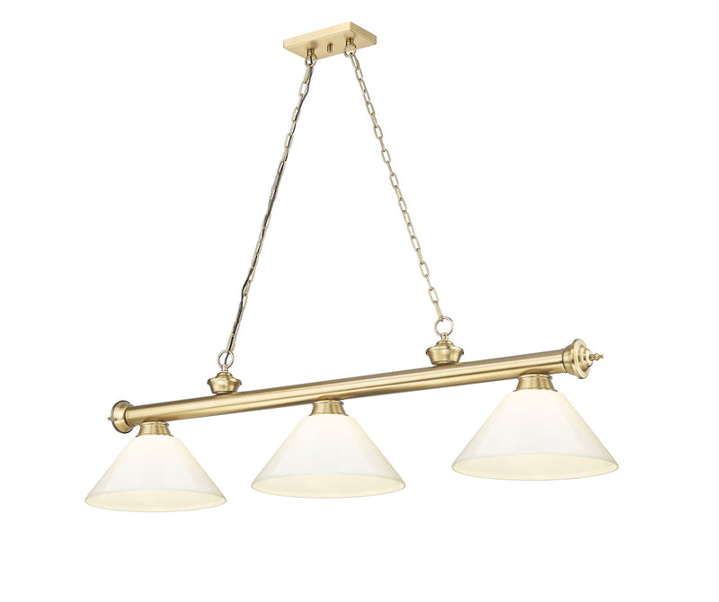 Cordon 3 Light 57.25" Billiard, Plastic Shades