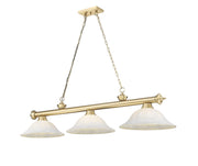 Cordon 3 Light 58" Billiard, Glass Shades
