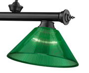 Cordon 3 Light 57.25" Billiard, Acrylic Shades (ARC) in Matte Black