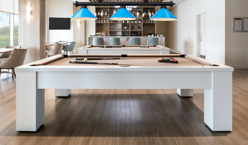 Cordon 3 Light 58" Billiard, Metal Shades (M) in Matte Black in a room setting