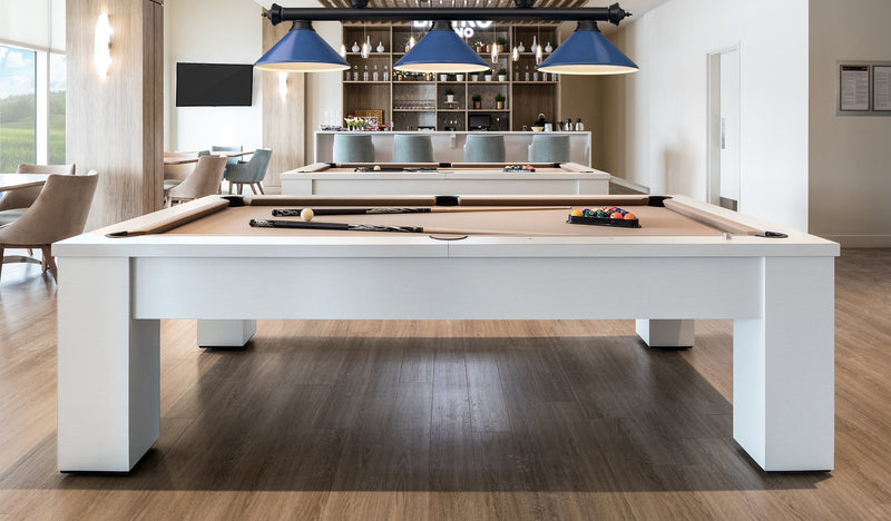 Cordon 3 Light 58" Billiard, Metal Shades (M) in Matte Black in a room setting