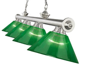 Cordon 4 Light 81.25" Billiard, Acrylic Shades in Brushed Nickel