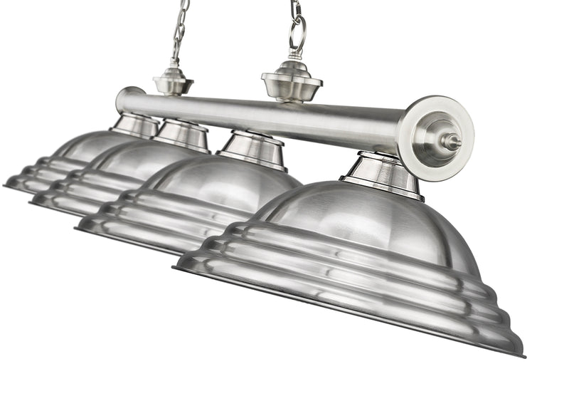 Cordon 4 Light 81.75" Billiard, Metal Shades (ST) in Brushed Nickel