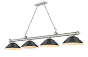 Cordon 4 Light 81.75" Billiard, Metal Shades (ST) in Brushed Nickel