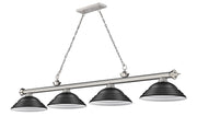 Cordon 4 Light 81.75" Billiard, Metal Shades (ST) in Brushed Nickel