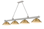 Cordon 4 Light 81.75" Billiard, Metal Shades (ST) in Brushed Nickel