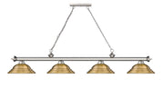 Cordon 4 Light 81.75" Billiard, Metal Shades (ST) in Brushed Nickel