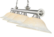 Cordon 4 Light 81.75" Billiard, Glass Shades in Brushed Nickel