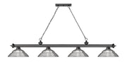 Cordon 4 Light 81.75" Billiard, Metal Shades (ST) in Bronze Plate