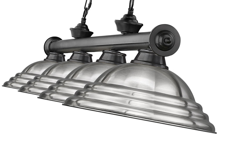 Cordon 4 Light 81.75" Billiard, Metal Shades (ST) in Bronze Plate