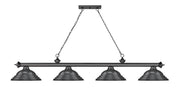 Cordon 4 Light 81.75" Billiard, Metal Shades (ST) in Bronze Plate